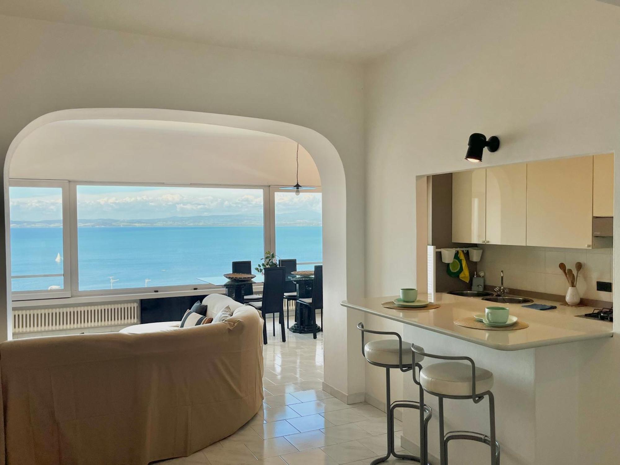 Porto Santo Stefano Vista Mare + Parcheggio Gratuito Apartment ภายนอก รูปภาพ